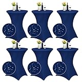 6er-Set wasserfest Stretch Stehtisch Husse für Bistrotisch Ø 80-85 cm...