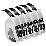 Prägegerät Etiketten kompatibel mit Dymo Prägeband 9mm Schwarz,...