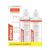 elmex Mundspülung Kariesschutz 2x 400ml – antibakterielle Zahnreinigung...
