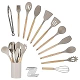 Küchenhelfer Set - 12-teiliges Silikon Küchenutensilien Set mit...