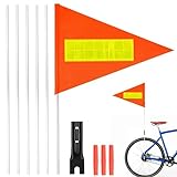 NVTRSD 1 Stück Reflektierende Fahrradflagge Fahrrad Sicherheit Flaggen Mit...