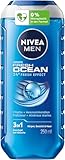 NIVEA MEN Fresh Ocean Duschgel, revitalisierende Pflegedusche mit maritimem...