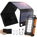 8W faltbaren Solarpanel mit Solar Powerbank 26800mAh PD 15W Solarladegerät...