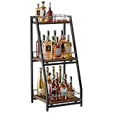Nuovoware 3-Tier Abgestufte Liquor Cabinet Mini Bar, Weinregal Freistehend...