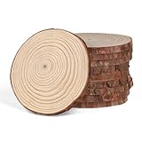 MIGUBIGU 10 Stücke Holzscheiben 13-14cm 1cm dick,Unbehandeltes...