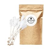 SIVIFOOD weiße Kandiszucker Sticks Natur 25 Stück Vorteilspack -...