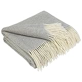 LYHome Kaschmir Decke mit Merino - Luxus Tagesdecke Kuscheldecke Wolldecke...