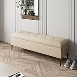 Ottoman-Bank aus Kunstleder, Mitte des Jahrhunderts, moderne Schuhbank,...