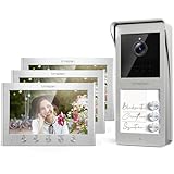 TMEZON Video Türsprechanlage 3-familienhaus,Gegensprechanlage mit...