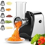 Gemüseschneider Elektrisch 250W Professional, 5-in-1 Küchenreibe mit 5...