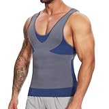 SLIMBELLE Compression Shirt Herren Elastische Bauchweg Unterhemd Tight...