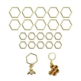 Eieenotee Hexagon-Bienen-Anhänger, Maschenmarkierer zum Stricken,...