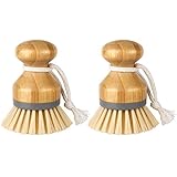 MR.SIGA Bambus Handflächenbürste, Scheuerbürste für Geschirr, Töpfe,...