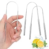 Beverly Healthcare Zungenschaber, U-förmiger Zungenreiniger aus Edelstahl...