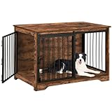 Hzuaneri Hundekäfig Möbel, 100cm hundebox für zuhause, Schiebetüren, 2...