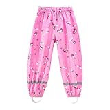 Dioshark Matschhose Mädchen Regenhose Kinder Buddelhose wasserdichte Rosa...
