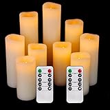 LED Kerzen, Flammenlose Kerzen Set von 9,Batteriebetrieben Kerzen Flackern,...