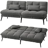 LUCKRACER Sofa 3 Sitzer Sofa Schlafsofa mit Schlaffunktion, überzug Futon...