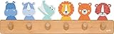 goki 60689 Garderobe Tierfreunde aus Holz mit 6 Haken, 40 x 6 x 12 cm,...
