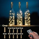 Ymenow Flaschenlicht mit Timer, 10 Stück 20 LED Flaschenlichterkette...