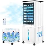 Klimagerät ohne Abluftschlauch, 12L 60W Klimaanlage Mobil mit 12H Timer, 3...