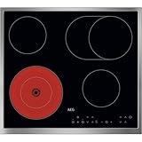 AEG Glaskeramik-Kochfeld Autark 60 cm, 4 Kochzonen, Aufliegend, Bräter- &...