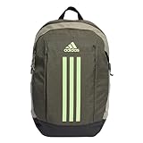 adidas Unisex Power Backpack Tasche, Shadow Olive/Silver Pebble/Green Spark