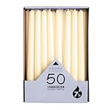 pajoma® Stabkerzen Elfenbein - 50 Stück | Höhe 25 cm, Ø 2 cm |...