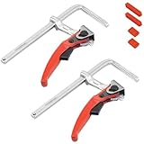 2 Stück Hebelzwinge, Ganzstahl Tischzwinge mit Hebelgriff, Schnellspanner...