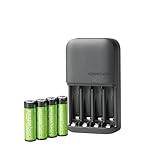 Amazon Basics AA NiMh Batterien, wiederaufladbar, mit Batterieladegerät...