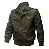 Mymyguoe Safari Jacke Herren Camouflage Cargojacke Camo Cargo Jacken Große...