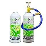 2 Gasflaschen V2 Gasflaschen Bio-Kühlmittel Ersatz Gas R410A R32, R22,...