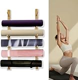 Ständer für Yogamatten, hölzerner wandmontierter Yogamattenhalter,...