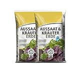 Aussaaterde torfreduziert 20 Liter (2 x 20 Liter) | Anzuchterde für Samen...