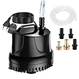 Lnicez 25W 1500L/H Mini Wasserpumpe Tauchpumpe Förderpumpe Aquarium pumpe...