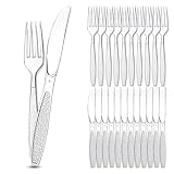 Plastikbesteck, 200 Stück Party Besteck Plastik, 100 Plastik Messer 100...