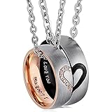 Brateuanoii Paar Halskette Mit Ring Anhänger für Paare -...