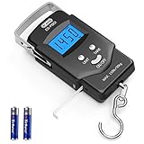 Dr.meter Kofferwaage digital mit Haken (PS01), 110 lb/50 kg Fischwaage,...