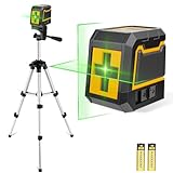 Kreuzlinienlaser mit Stativ,ASOBRIS Laser-Wasserwaage Selbstnivellierend...