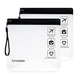 Turmaster 2 Packen Flughafen zugelassener durchsichtiger Kulturbeutel,...
