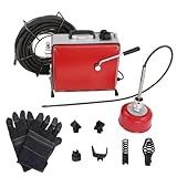KingSaid Elektrische Rohrreinigungsmaschine 500W Abflussreiniger Spirale...