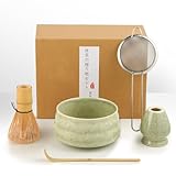 Matcha Set - Matcha Tea Set 5 Piece Matcha Besen Set - Matcha Set für...
