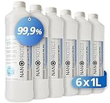 Nanoprotect Isopropanol 99,9% | 6 x 1 Liter Reiniger | Hochprozentiger...