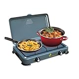 Avilia - Campingkocher mit 2 Flammen aus Edelstahl mit...