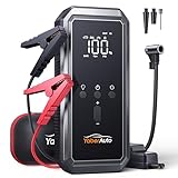 YaberAuto Starthilfe Powerbank mit 150PSI Kompressor, 4-in-1 Powerbank als...