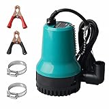 SWAWIS Tauchpumpe Schmutzwasserpumpe DC 12V 50W 4200L/H Tauchwasserpumpe...
