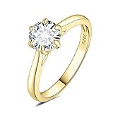 JewelryPalace 6.5mm 1ct Rund Zirkonia Solitär Promise Ring Damen, Braut...