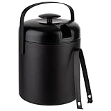 APS 36016 Eiseimer-Set in schwarz, Ø 14 cm, H: 22 cm, 1,3 Liter