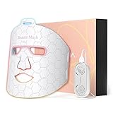 IBORRIA LED-Gesichtsmaske mit Rotlichttherapie, Led Maske Lichttherapie...