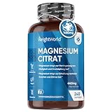 Magnesiumcitrat - 240 vegane Magnesium Kapseln - 1480mg reines Magnesium...